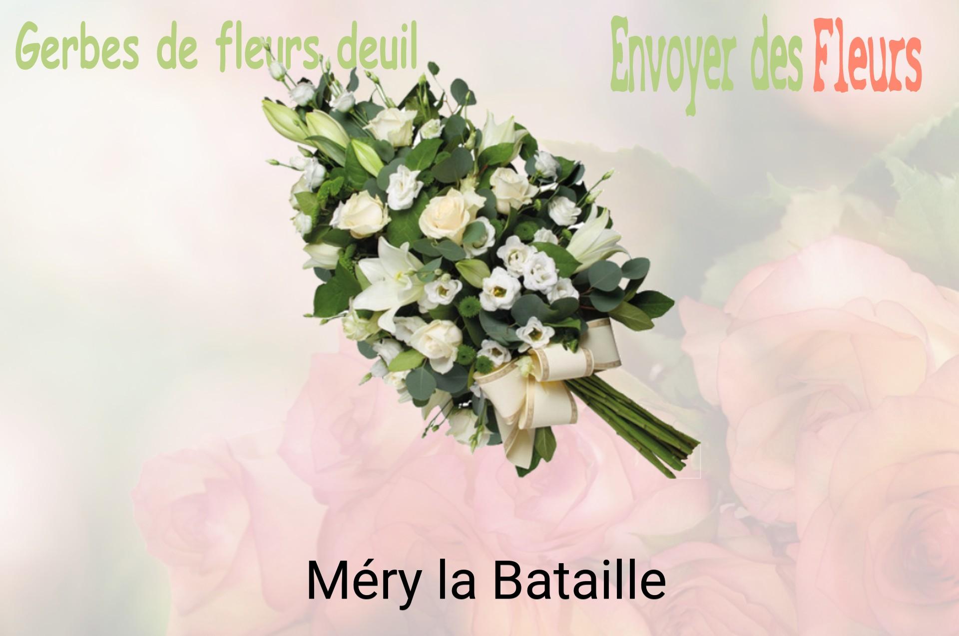 Gerbe de fleurs de deuil livrée à Méry-la-Bataille